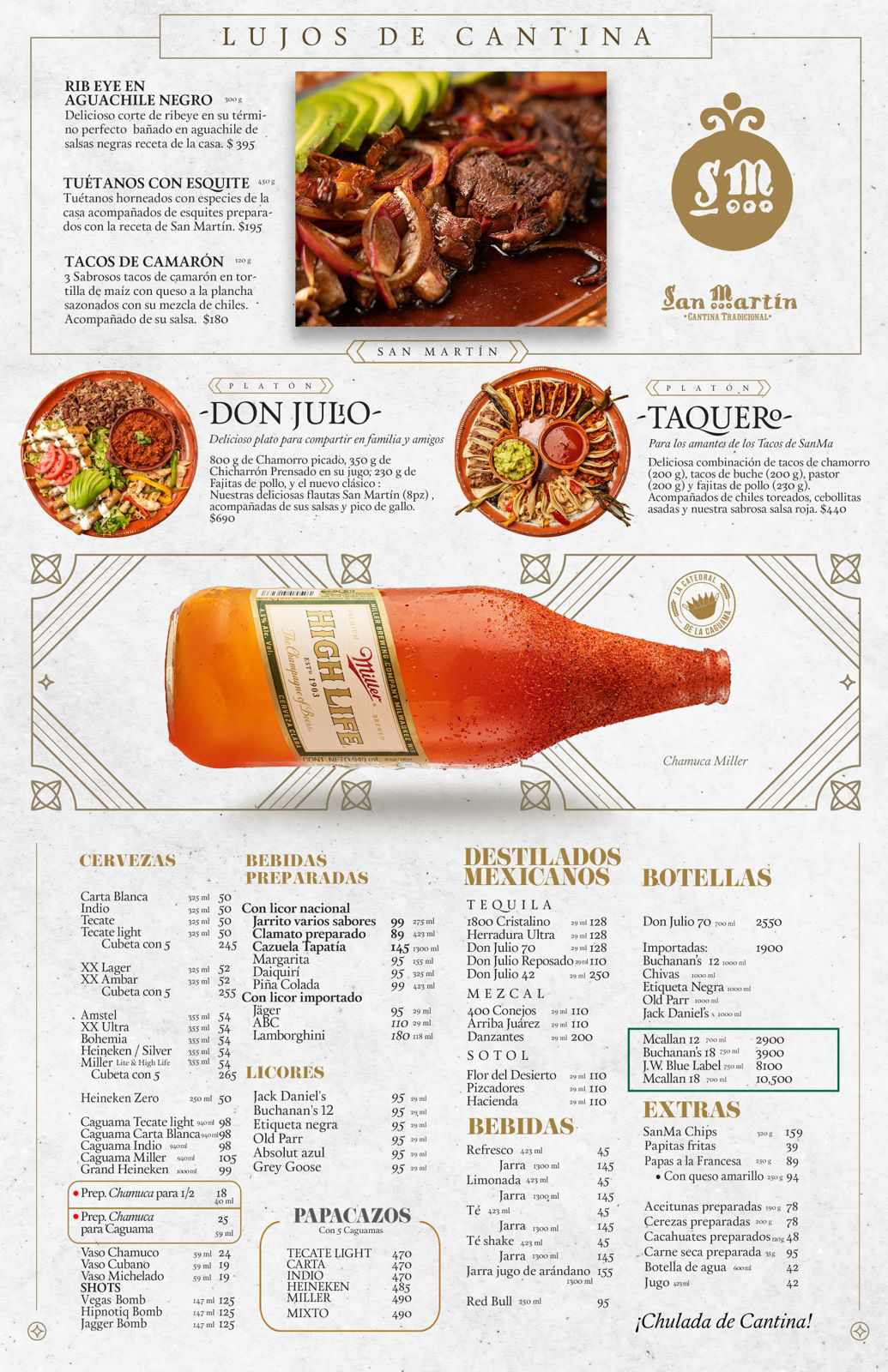 Menu San Martin